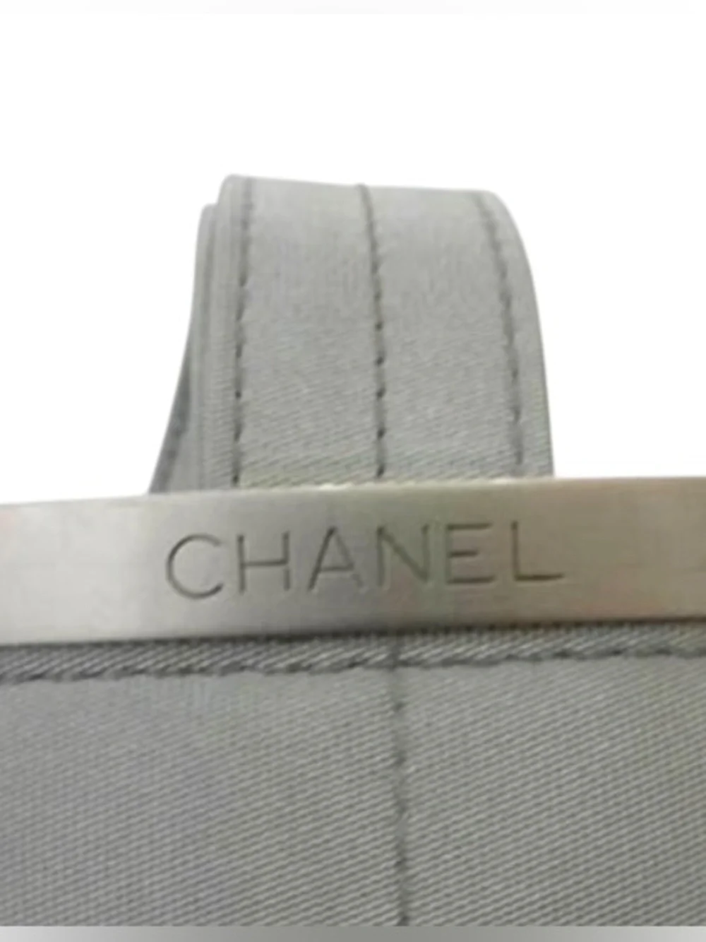 Auth Rare Chanel Millennium 5 Series Frame Bag 1997 - 1999 Techno silver Mini